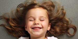 A young female child is happy and content after receiving child counselling for anxiety in Calgary.