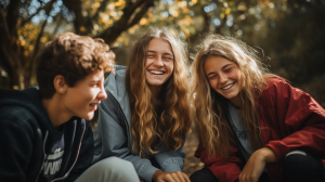 happy teens after overcoming depression